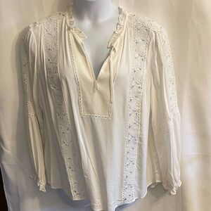 Marc New York Boho Lace Detail Blouse Tunic 2X